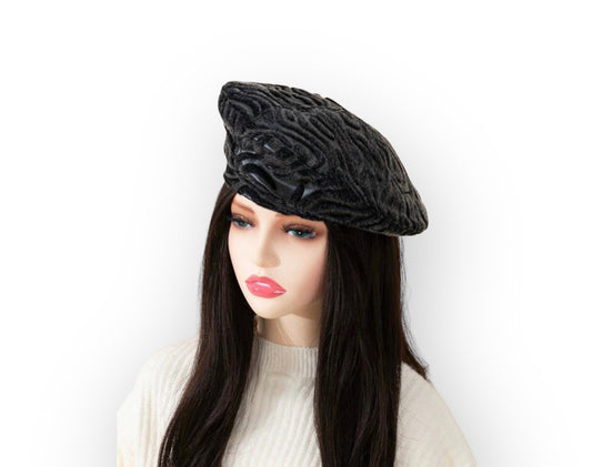 Black Excellence Striped Beret
